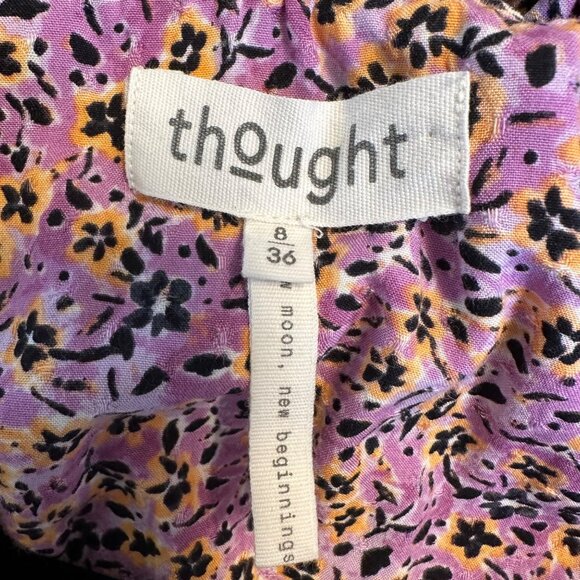 Vintage Thought Womens Prairie Ruffle Balloon Sleeve Pockets Maxi Dress Size 8 - Picture 11 of 15